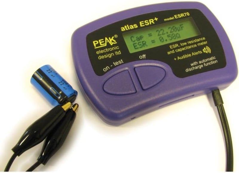 Velleman Atlas ESR70 ESR and Capacitance Meter with Audible Alerts - Image 4